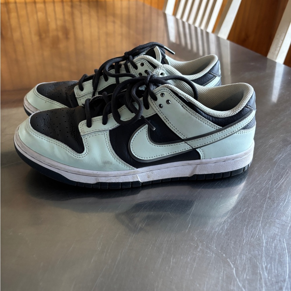 Nike Dunk Low Black and Mint Green Sneakers